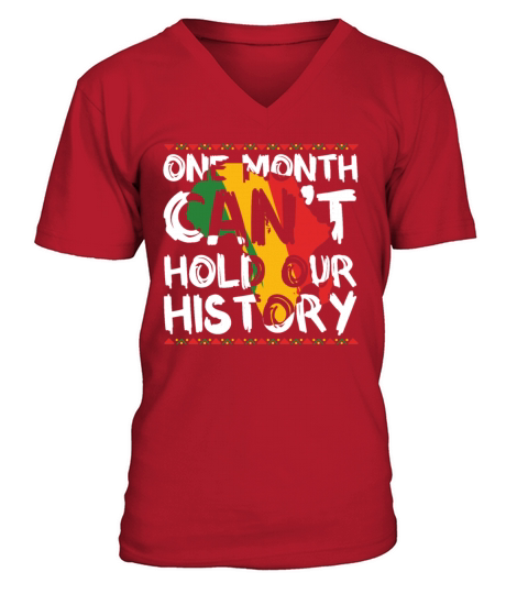 Black History Month USA Afro America African V-Neck T-shirt