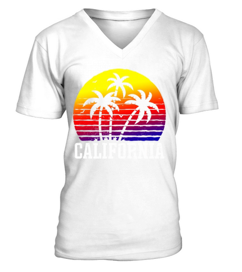 California Summer Sun Palms Beach Water Cali Love V-Neck T-shirt
