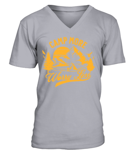 Camp More Worry Less V-Neck T-shirt