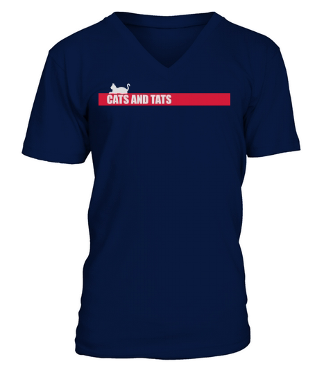 cats and tats quote V-Neck T-shirt