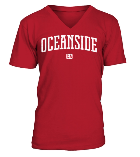 Oceanside California Vintage V-Neck T-shirt