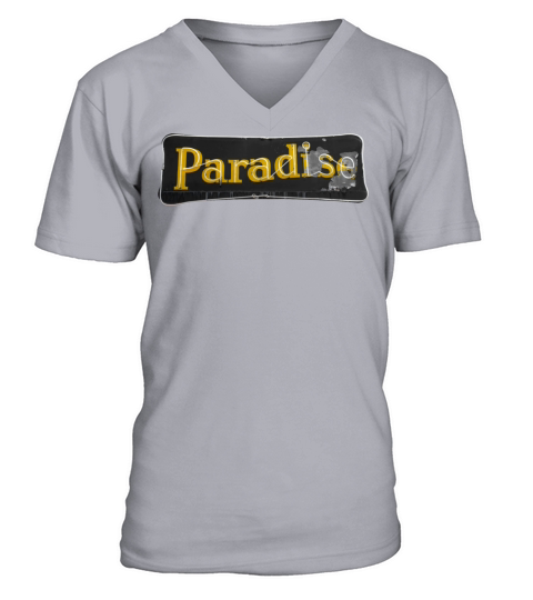 Paradise Motel Route 66 Neon Tucumcari New Mexico V-Neck T-shirt