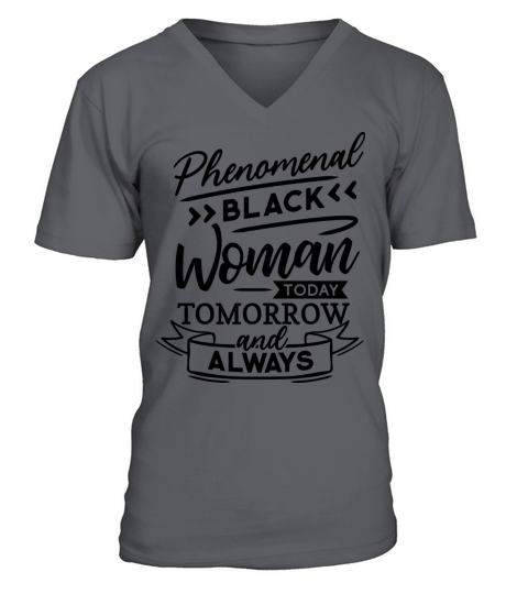 phenomenal black woman V-Neck T-shirt