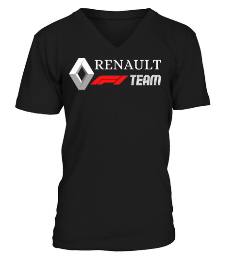 renault f1 sport black polo t shirt hat vintage V-Neck T-shirt