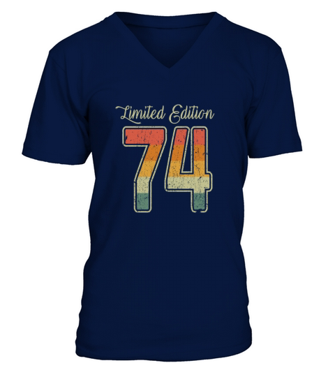 Retro Limited Edition 48 Vintage 1974 V-Neck T-shirt