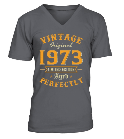 Vintage 1973 Aged Perfectly 50th Birthday Gift V-Neck T-shirt