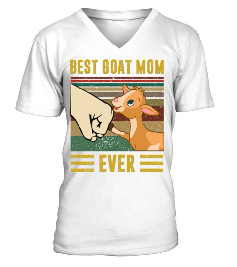 Vintage Best Goat Mom Ever V-Neck T-shirt