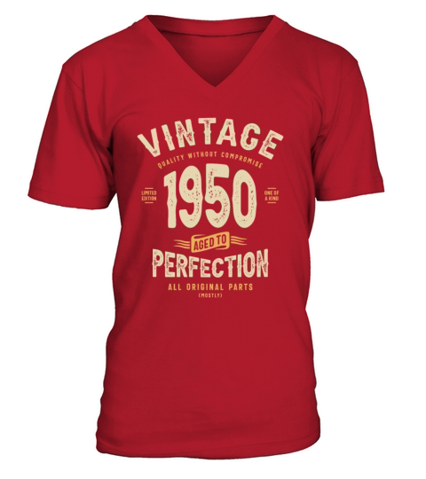 Vintage Since 1950 73rd Birthday V-Neck T-shirt