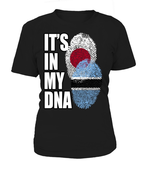 Botswana And Japanese Mix Heritage DNA Flag Women's T-Shirt