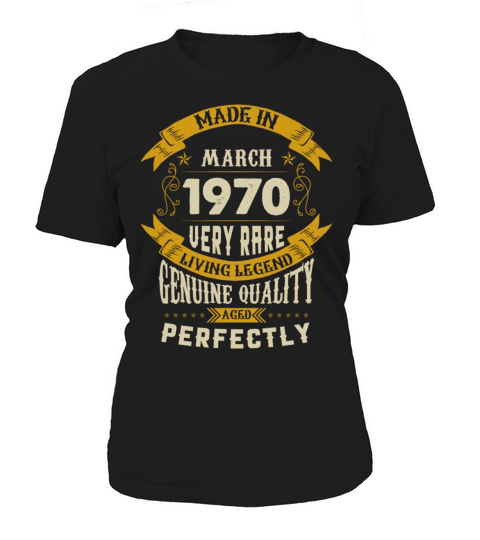 March 1970 Vintage Birthday Present Women's T-Shirt