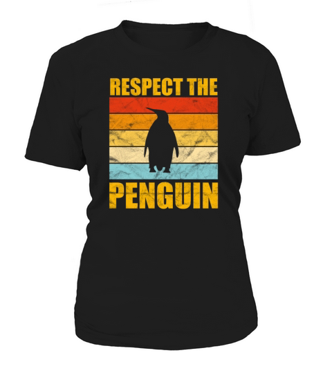 Respect The Penguin Vintage Sunset Cute Womens Pe Women's T-Shirt