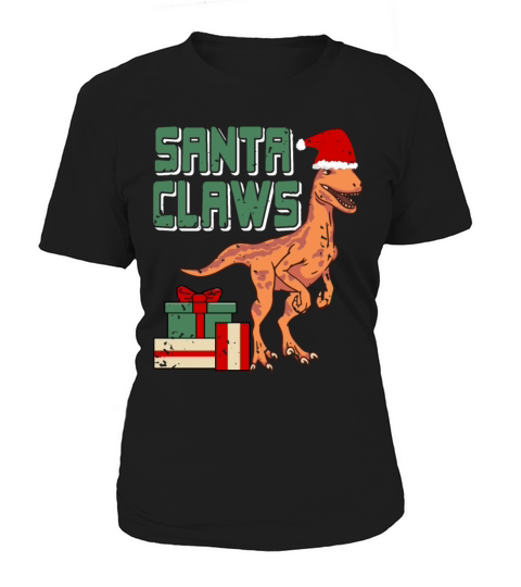 Santa Claws Retro Vintage Funny Christmas Dinosaur Women's T-Shirt