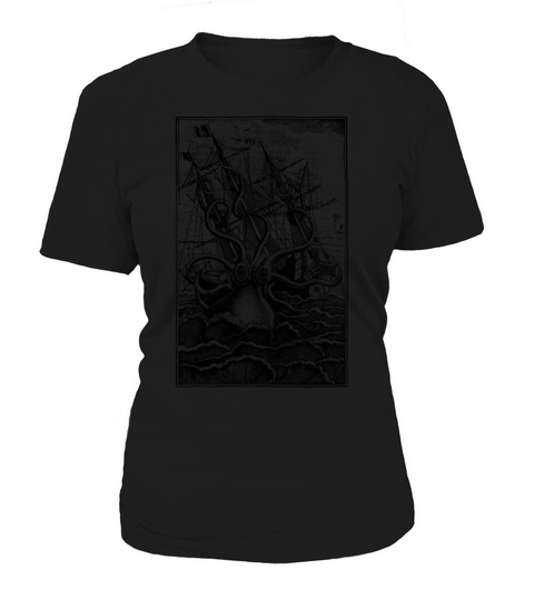 vintage kraken attacking ship illustration Women's T-Shirt