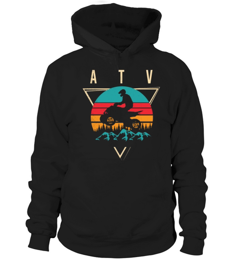 all terrain vehicles Retro theme sunset style with Hoodie Unisex
