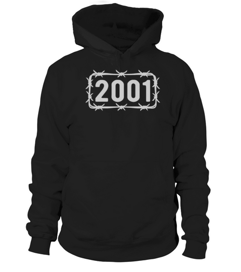 Birthday Vintage 2001 Barbed Wire Hoodie Unisex