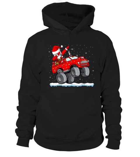 Christmas Dabbing Santa Claus Monster Truck Boys K Merry Christmas Hoodie Unisex