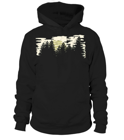 Dark Forest Nature Winter Vintage Hoodie Unisex