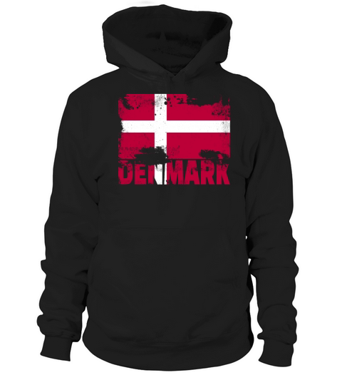 Denmark Flag Vintage Distressed Danish Grunge Trav Hoodie Unisex