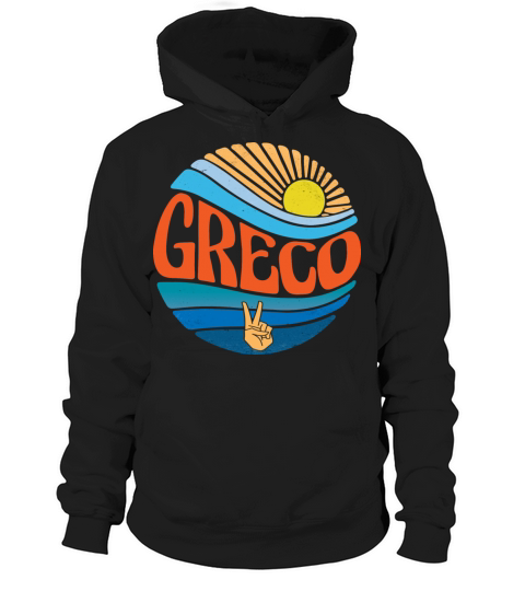 Greco Shirt Vintage Sunset Greco Groovy Tie Dye Hoodie Unisex
