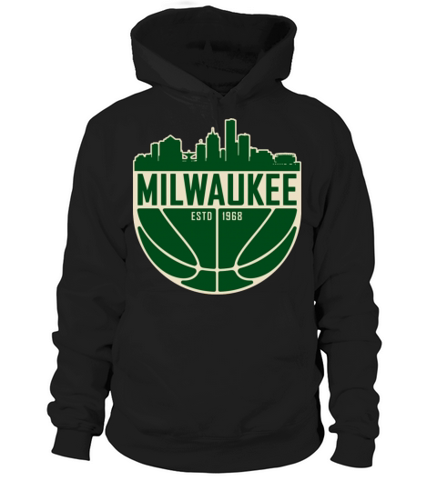 Milwaukee Basketball Skyline Vintage Wisconsin Ret Hoodie Unisex