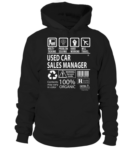 Used Car Sales Manager T Shirt - Multitasking Job Hoodie Unisex
