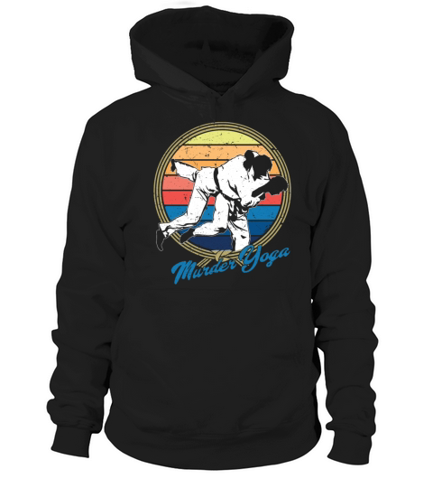 Vintage Brazilian Jiu-Jitsu Funny Murder Yoga Hoodie Unisex