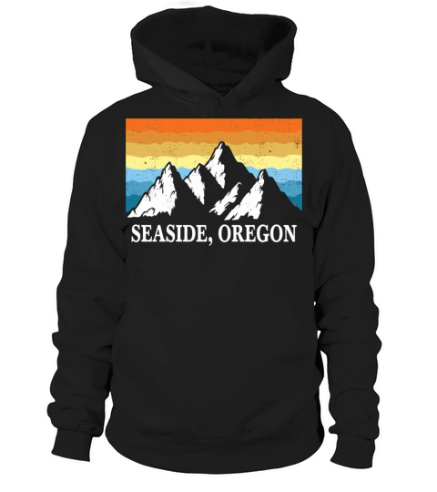 Vintage Seaside Oregon Mountain Hiking Souvenir Pr Hoodie Unisex