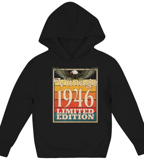 1946 Vintage Retro American Eagle Limited Edition Kids Hoodie