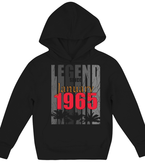 1965 January vintage birthday Kids Hoodie