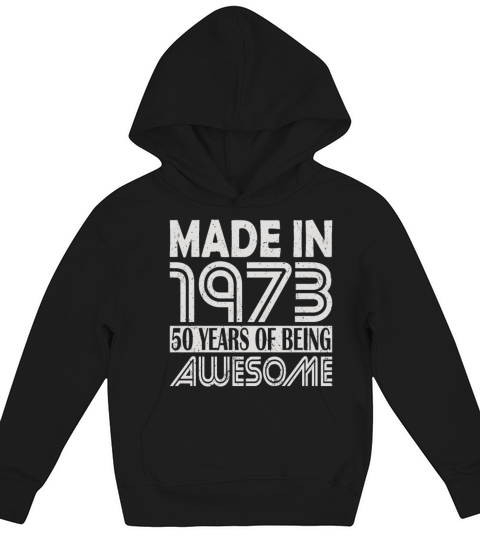 50th birthday vintage 1973 50 years Kids Hoodie
