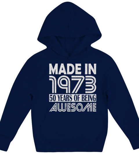 50th birthday vintage 1973 50 years Kids Hoodie