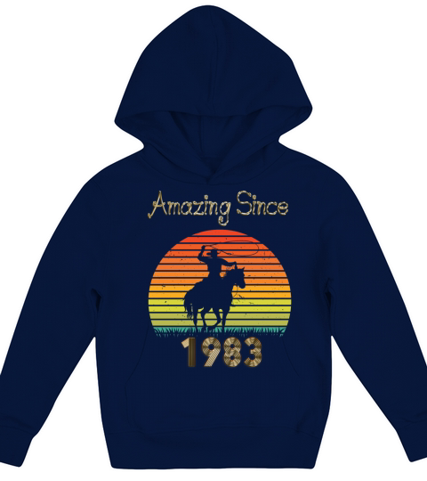 Amazing Since 1983 Vintage Birthday Shirts for Men Kids Hoodie