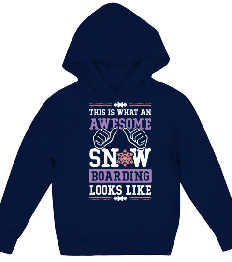awesome snowboarding Kids Hoodie