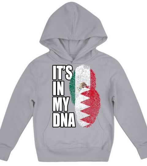 Bahraini And Mexican Mix Heritage DNA Flag Kids Hoodie
