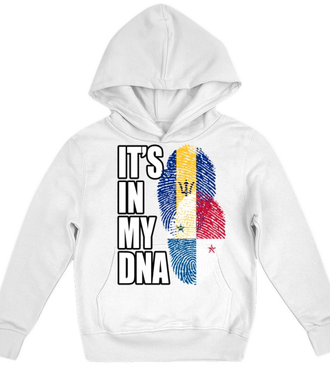 Barbadian And Panamanian Mix Heritage DNA Flag Kids Hoodie