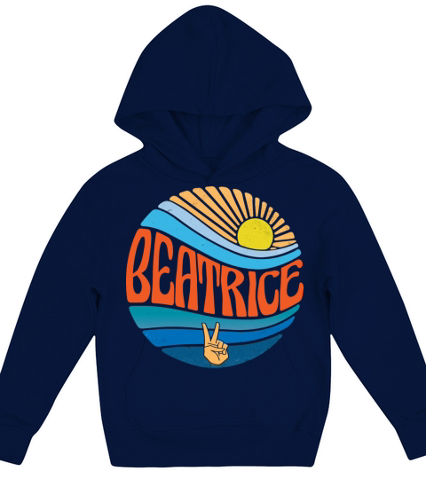 Beatrice Shirt Vintage Sunset Beatrice Groovy Tie Kids Hoodie