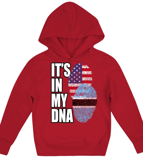 Botswana And American Mix Heritage DNA Flag Kids Hoodie