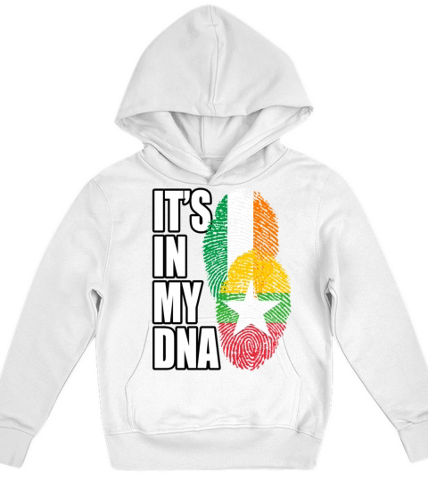 Burmese And Irish Mix Heritage DNA Flag Kids Hoodie