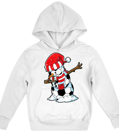 Dabbing Snowman Soccer Ball Christmas Santa Boys K Kids Hoodie