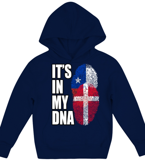 Danish And Chilean Mix Heritage DNA Flag Kids Hoodie