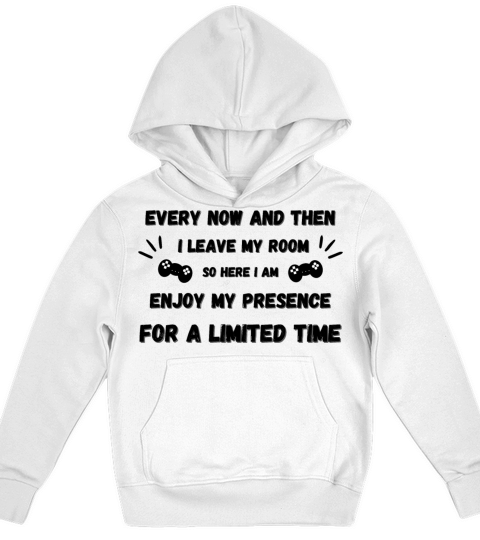 Funny Video Games Every Now And Then Gaming Kids Hoodie