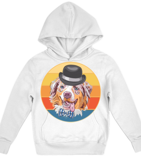 German Shepherd Dog Breed Vintage Retro Sunset Kids Hoodie
