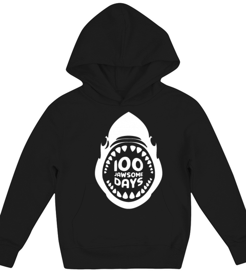 Jawsome Shark 100 Days Of School Kids Hoodie