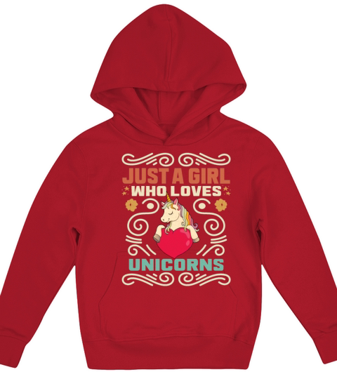 Just a girl who loves unicorns - funny quote Kids Hoodie