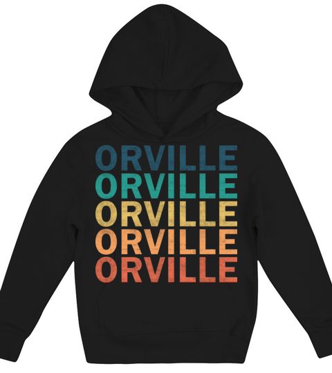 Orville Name T Shirt - Orville Vintage Retro Name Kids Hoodie