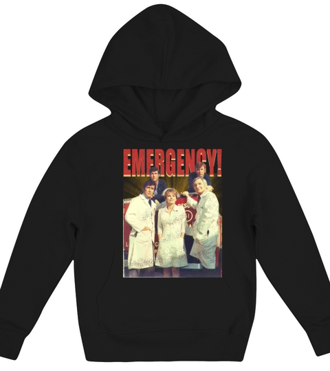 Retro Vintage 70s Emergency Cast Tribute Cast Kids Hoodie