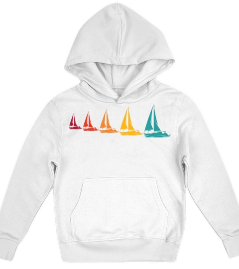 Sailboats Graphic For Sailors Retro Sailing Kids Hoodie