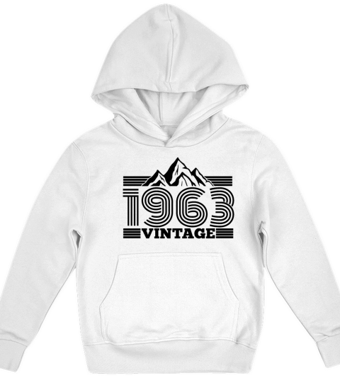 Vintage 1963 Birthday Retro Look Kids Hoodie