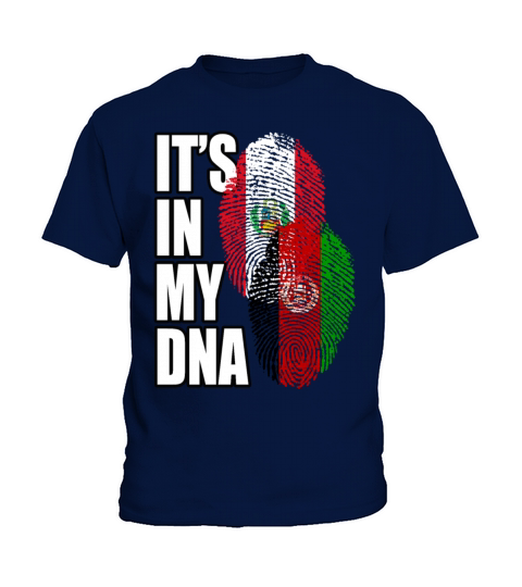 Afghan And Peruvian Mix Heritage DNA Flag Kids T-Shirt