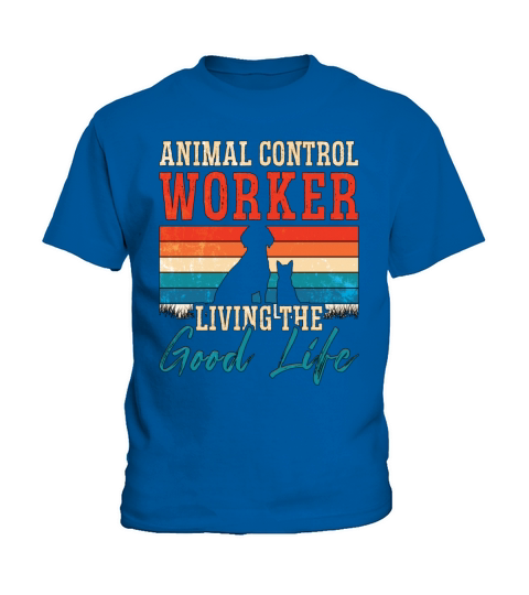 Animal Officer Animal Control Worker Retro Catcher Kids T-Shirt